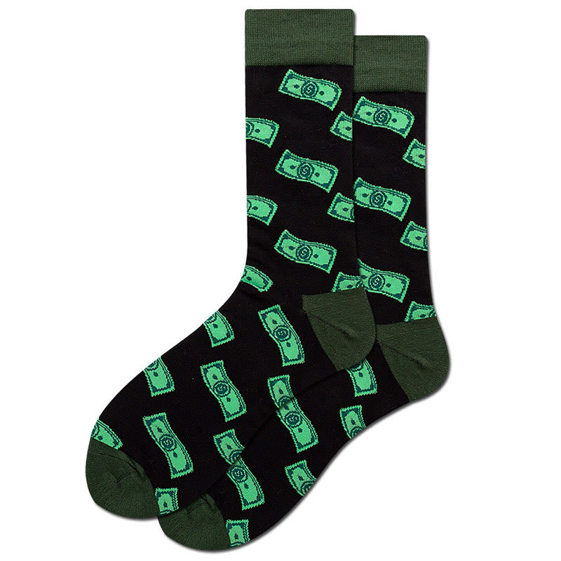 Plus Size Dollar Skull Crew Socks(4 Pairs) - image 9