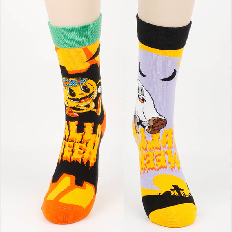 Plus Size Creative Halloween Crew Socks(4 Pairs) - image 3