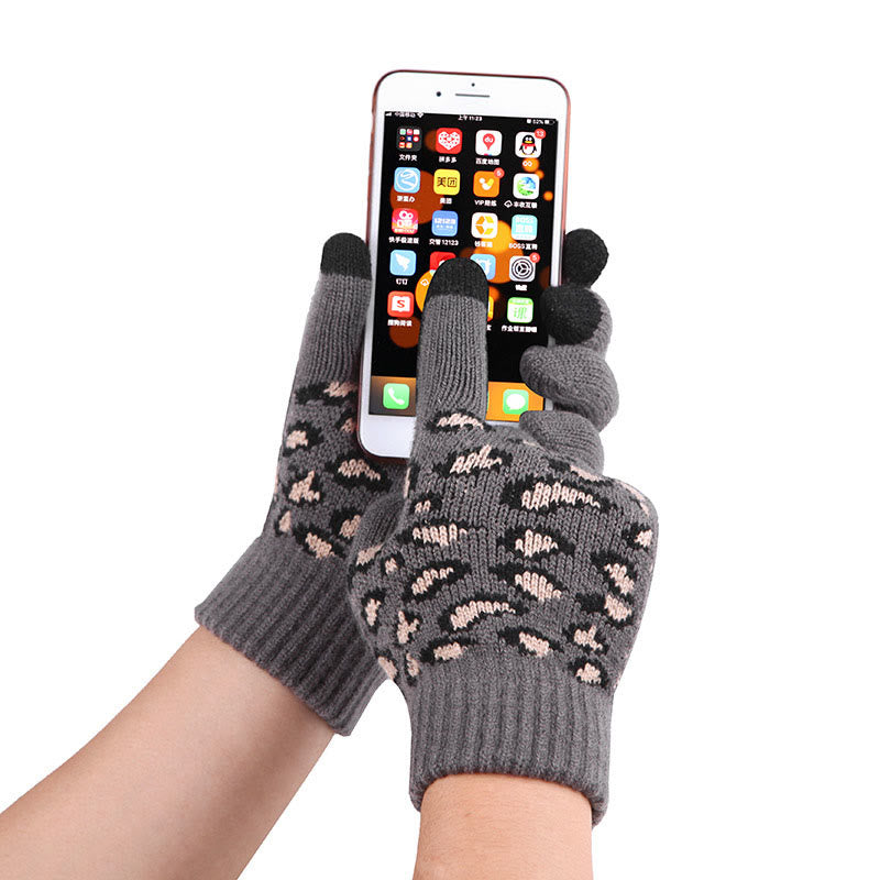 Leopard Gloves Beanie Scarf 3 In 1 Set