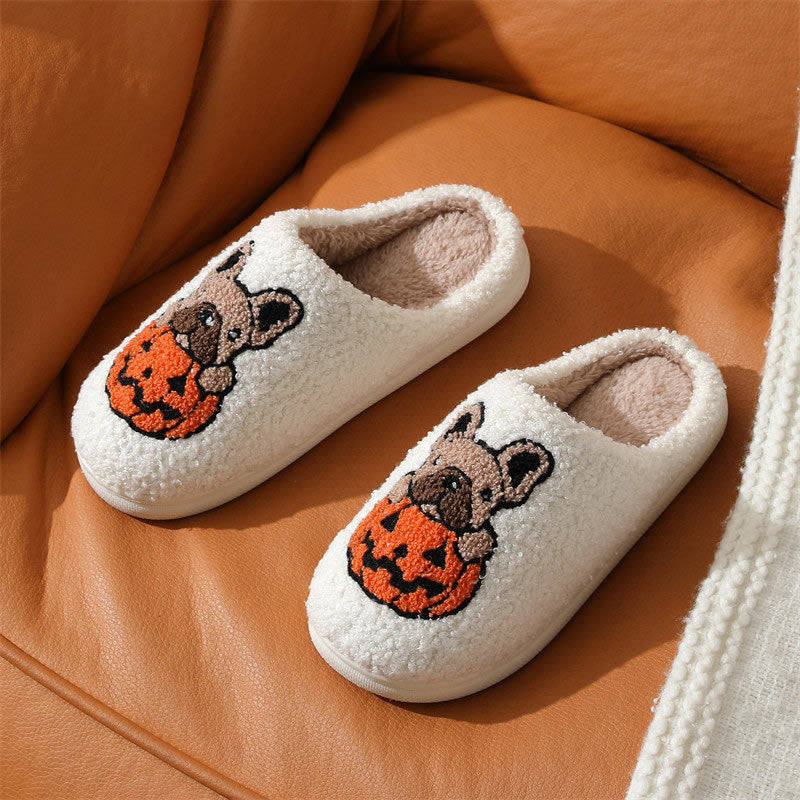 Plus Size Puppy Pumpkin Slippers - image 3