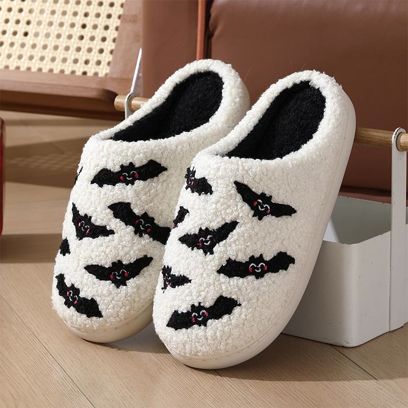 Plus Size Bat Skull Slippers - Bat - EU42-43(US8.5-9) - image 7