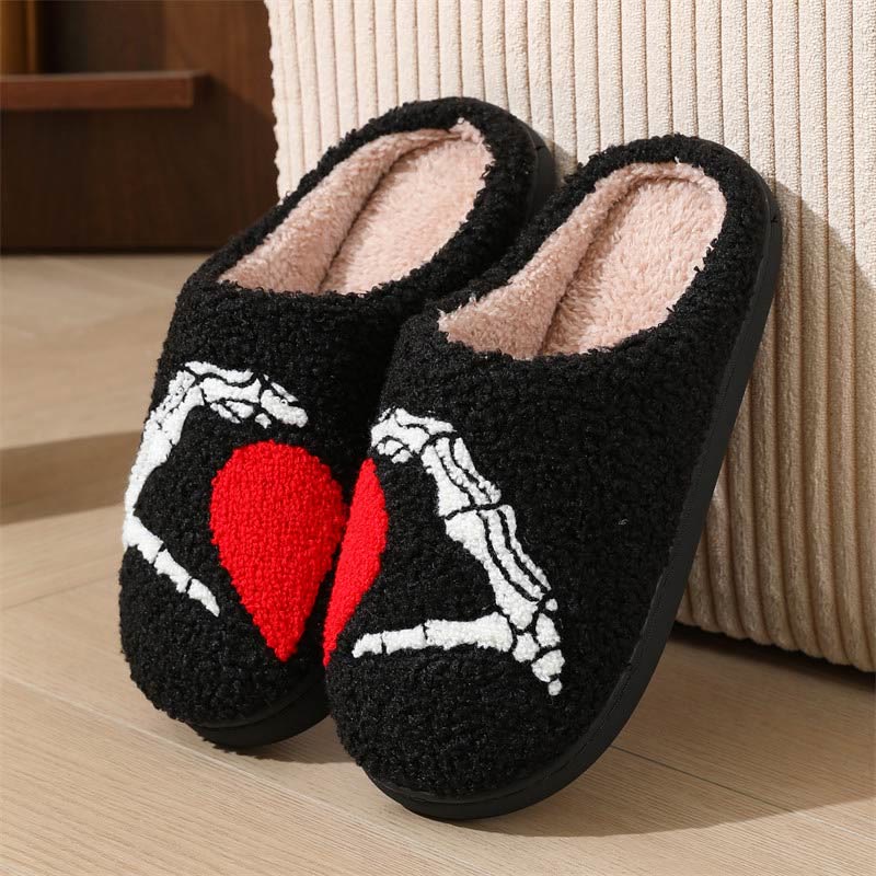 Plus Size Ghost Face Hand Heart Slippers - Heart - EU42-43(US8.5-9) - image 11
