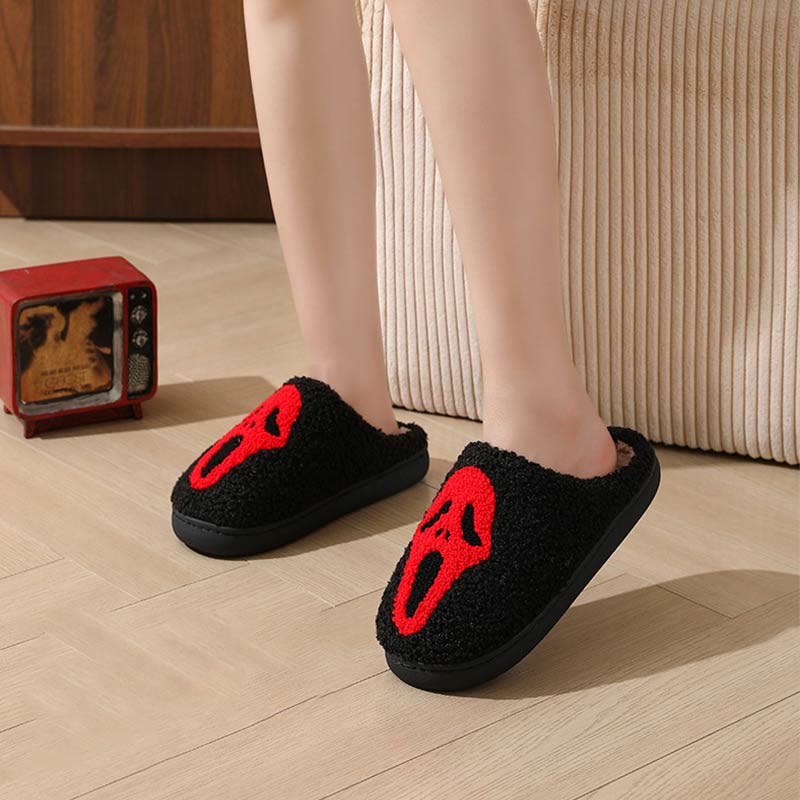 Plus Size Ghost Face Hand Heart Slippers - image 4