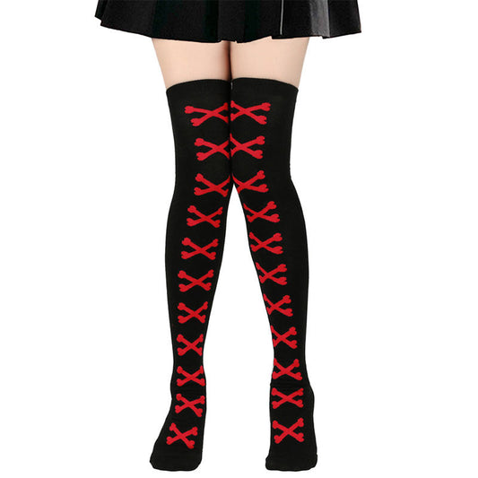 Halloween Bone Thigh High Knee Socks(7 Pairs) - image 1