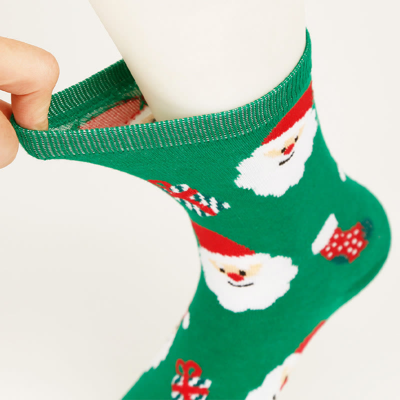 Plus Size Cute Christmas Quarter Socks(4 Pairs) - image 8