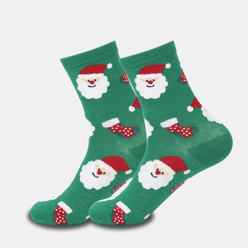 Plus Size Cute Christmas Quarter Socks(4 Pairs) - image 4
