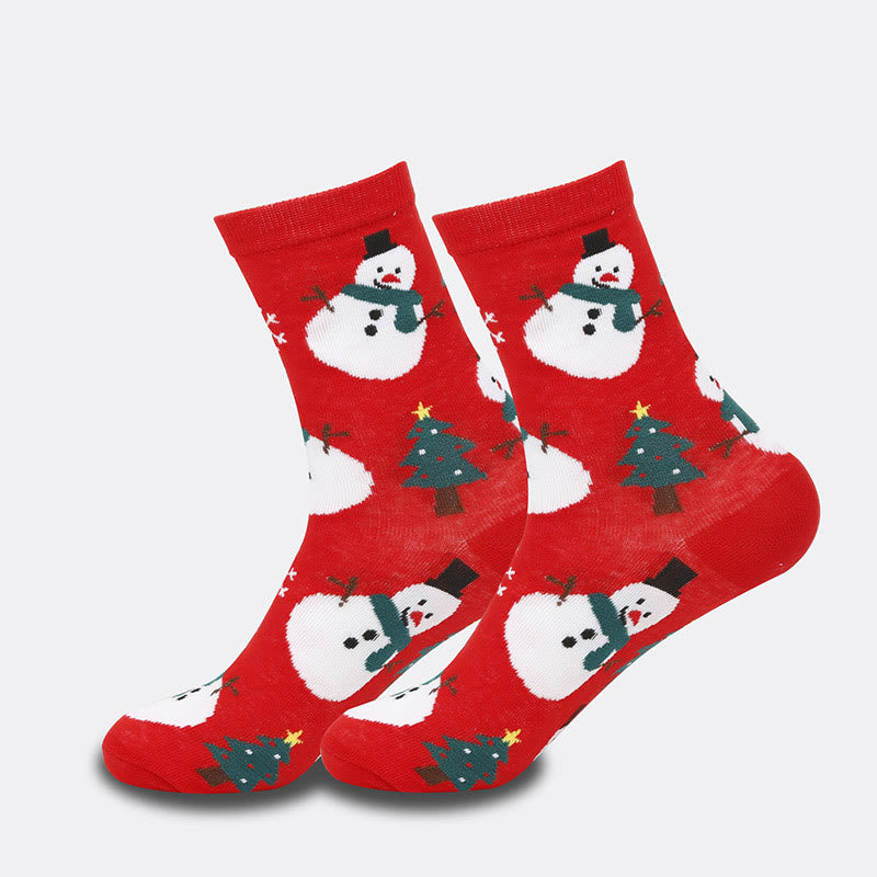 Plus Size Cute Christmas Quarter Socks(4 Pairs) - image 5