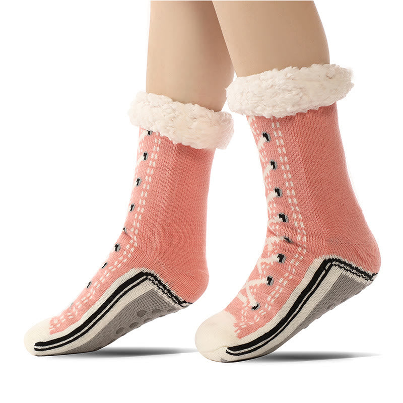 3D Laces Slipper Socks - Pink - EU37-40(US4-7) - image 6