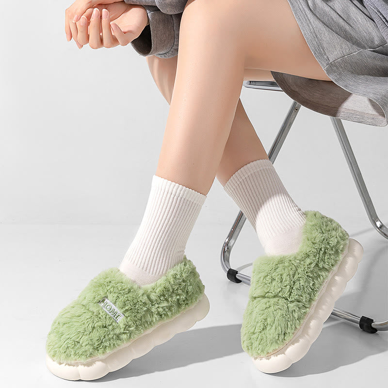 Plus Size Solid Color Thick Sole Slippers - image 1