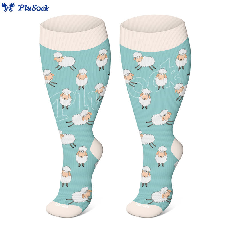 Plus Size Bear Penguin Compression Socks