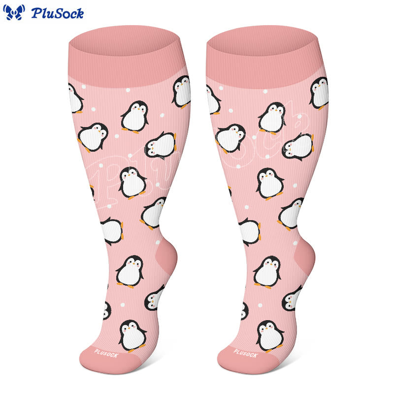 Plus Size Bear Penguin Compression Socks