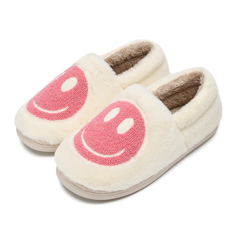 Plus Size Colorful Smiley Face Slippers - White - EU50-51(US15-16) - image 7