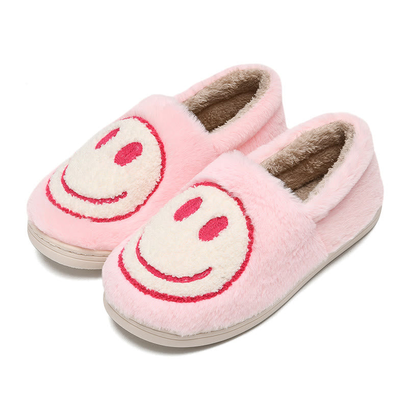 Plus Size Colorful Smiley Face Slippers - Pink - EU50-51(US15-16) - image 3
