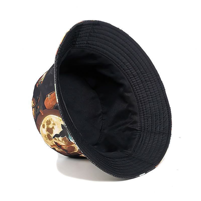 Plus Size Halloween Moon Bucket Hat