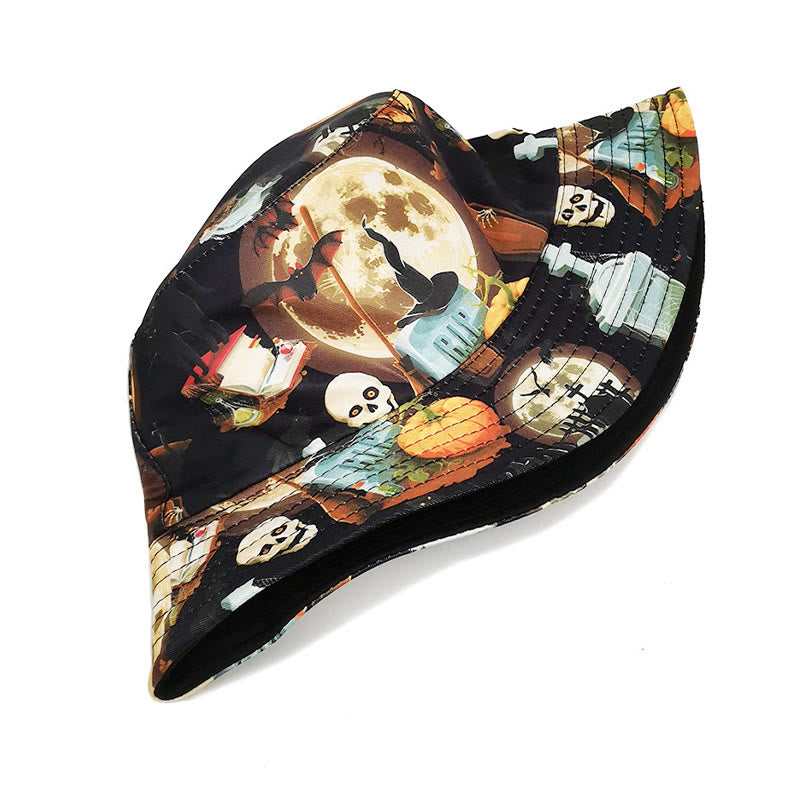 Plus Size Halloween Moon Bucket Hat