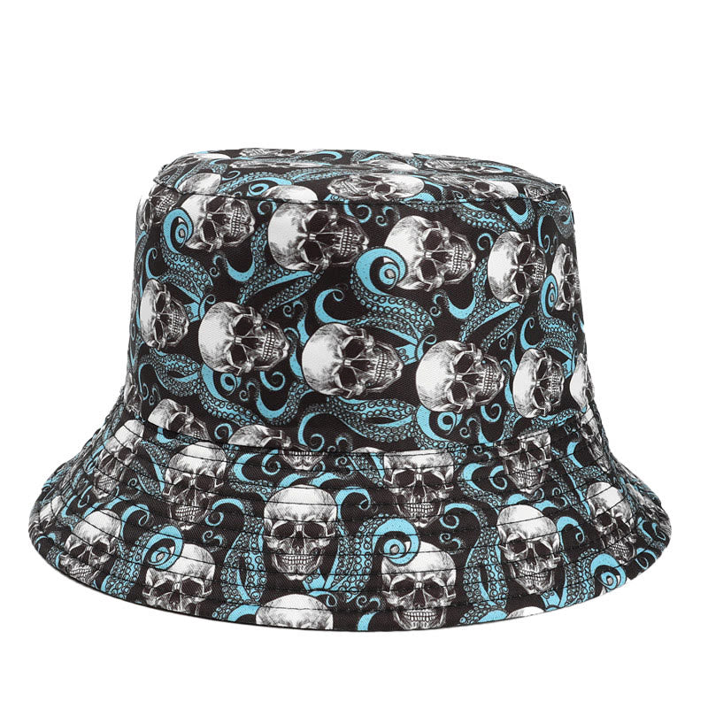 Plus Size Skull Series Bucket Hat - Octopus Skull - One Size - image 2