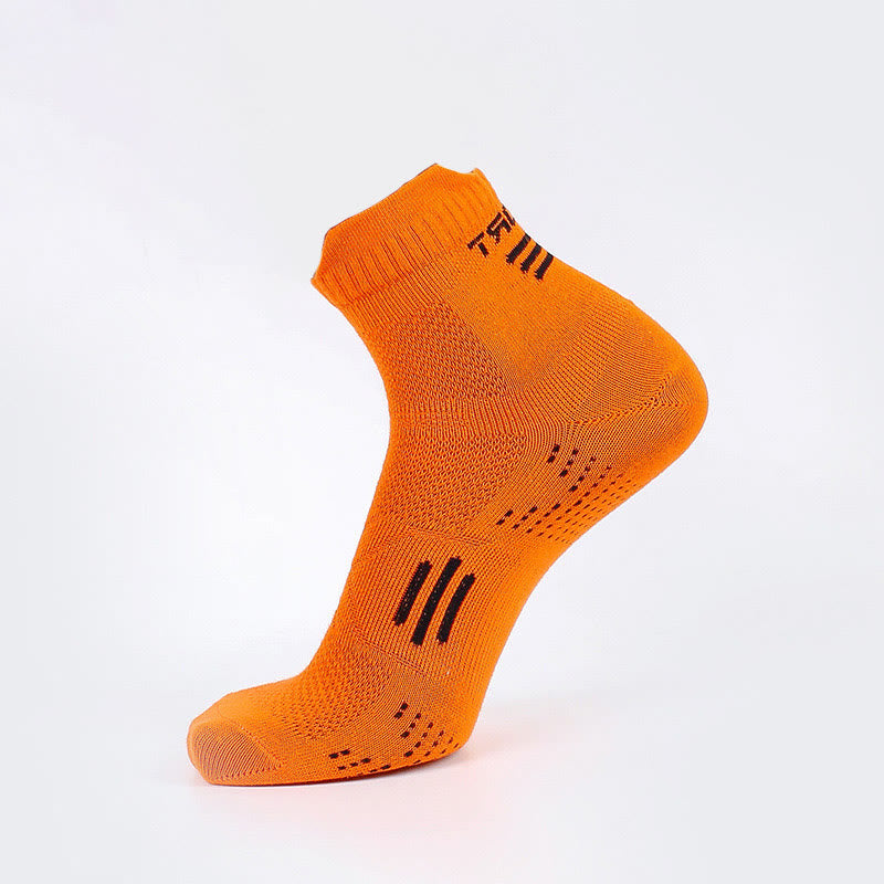 Candy Color Quarter Compression Socks(7 Pairs) - Orange - EU37-40(US4-7) - image 8