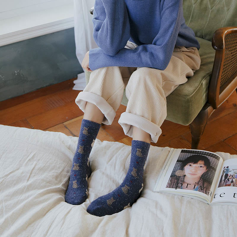 Striped Color Block Quarter Socks(4 Pairs) - image 7