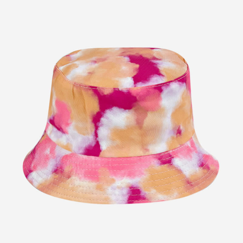 Plus Size Red Tie Dye Bucket Hat