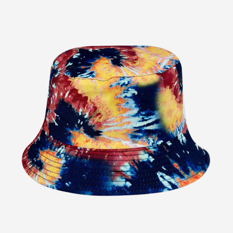 Plus Size Red Tie Dye Bucket Hat