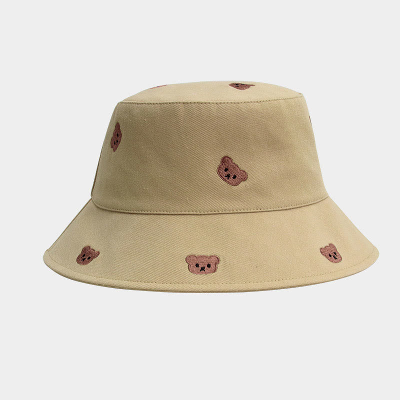 Plus Size Bear Bucket Hat - Khaki - One Size - image 1