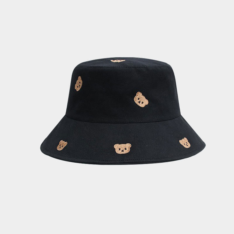 Plus Size Bear Bucket Hat - Black - One Size - image 3
