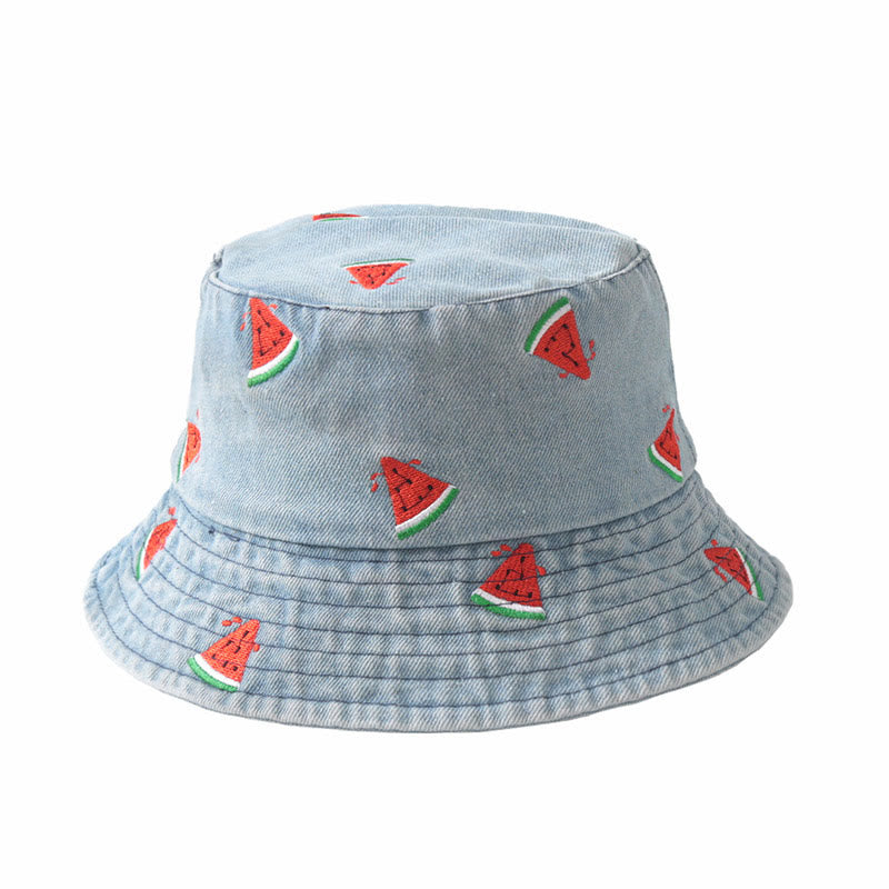 Plus Size Watermelon Bucket Hat - Light Blue - One Size - image 5
