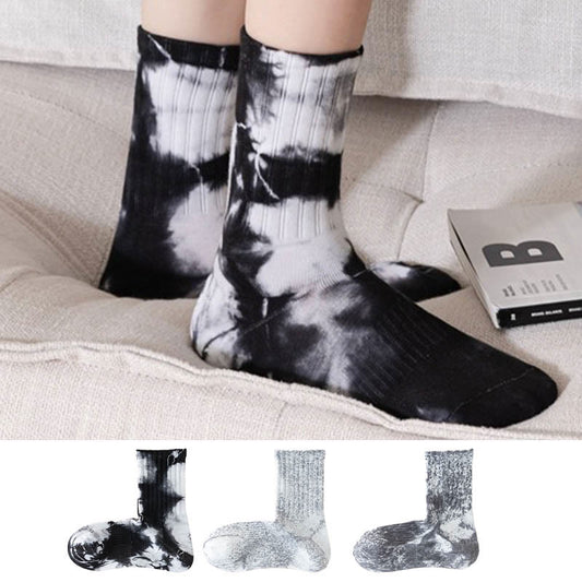 Fashion Tie Dye Quarter Socks(3 Pairs)
