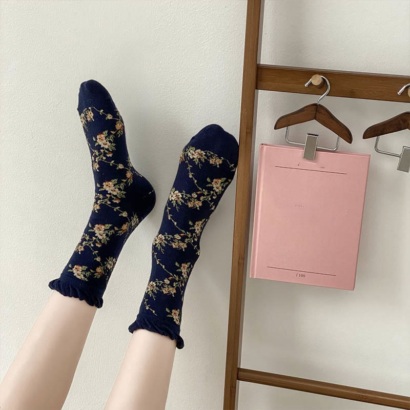 Sweet Small Florals Quarter Socks(5 Pairs) - image 6