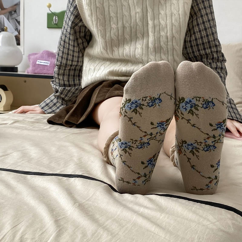 Sweet Small Florals Quarter Socks(5 Pairs) - image 2