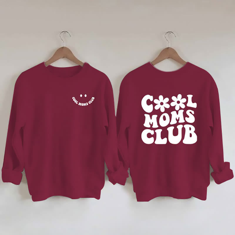 Plus Size Cool Moms Print Sweatshirt