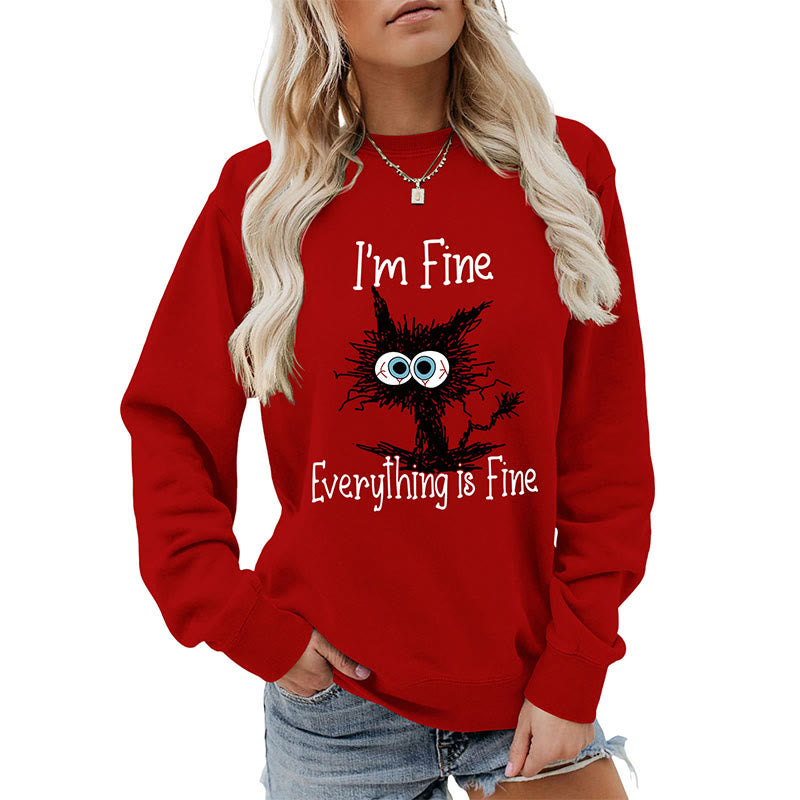 Plus Size Black Cat Sweatshirt - image 13