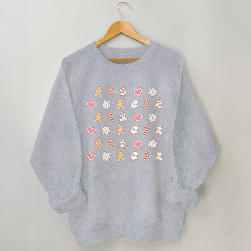 Plus Size Christmas Elements Sweatshirt - Grey - 3XL - image 2