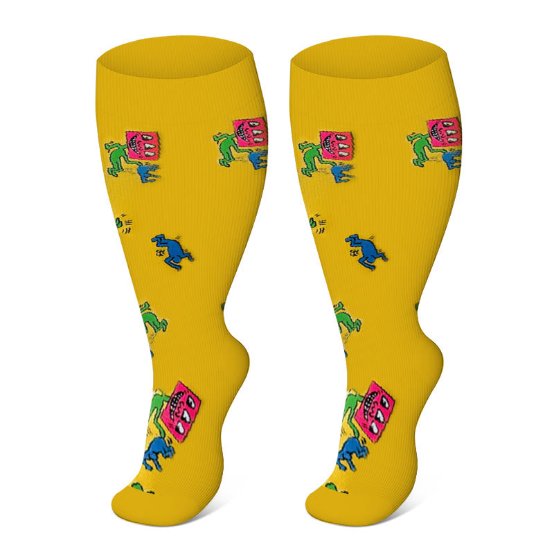 Plusock Plus Size Funny Pattern Compression Socks 2XL-7XL - image 7