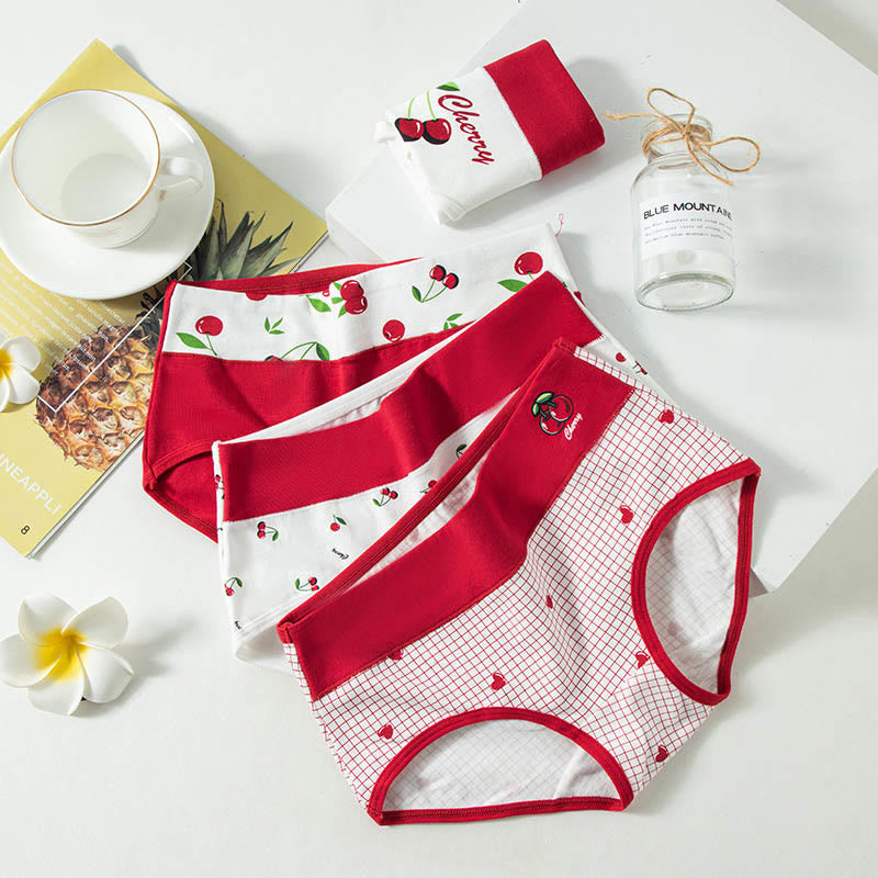 Plus Size Love Cherry Panty(5 Packs)