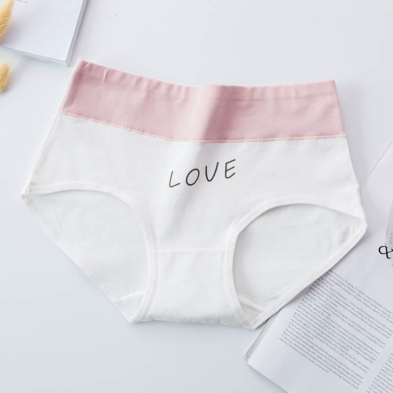 Plus Size Pink Love Heart Panty(5 Packs)