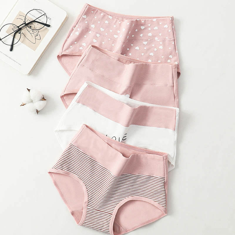 Plus Size Pink Love Heart Panty(5 Packs)