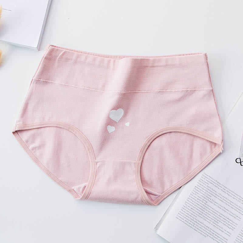Plus Size Pink Love Heart Panty(5 Packs)