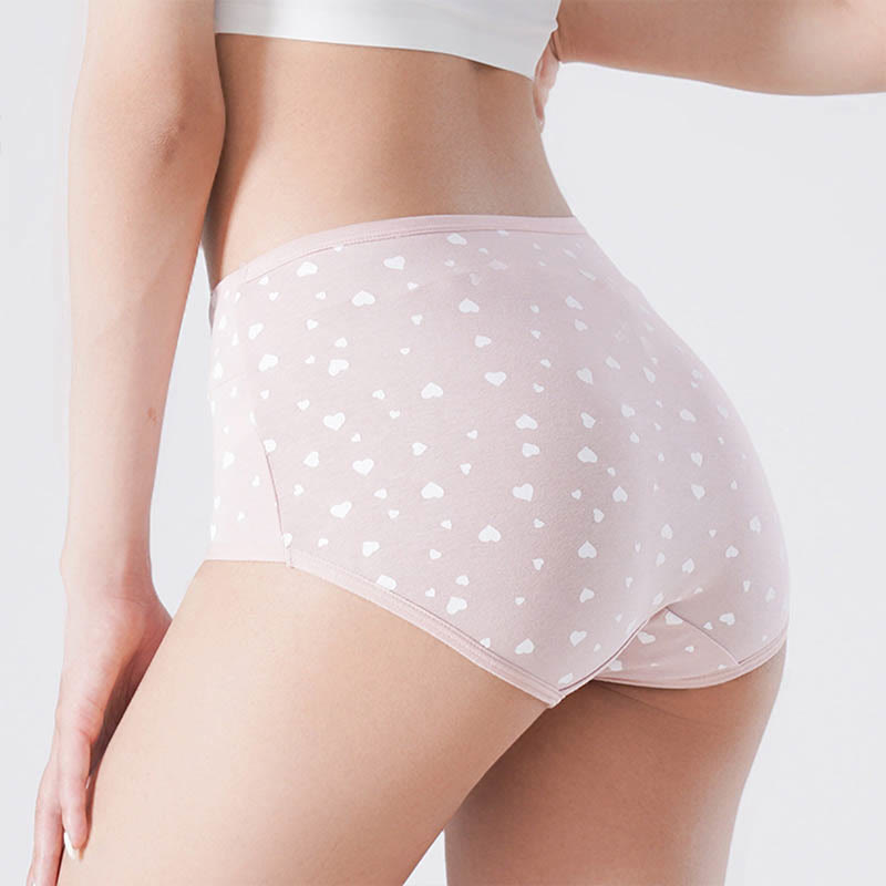 Plus Size Pink Love Heart Panty(5 Packs)