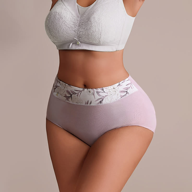 Plus Size Flowers Panty(3 Packs)