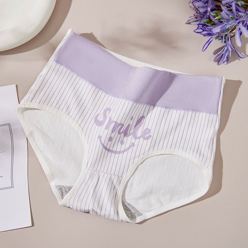 Plus Size Smiley Flower Panty(4 Packs)