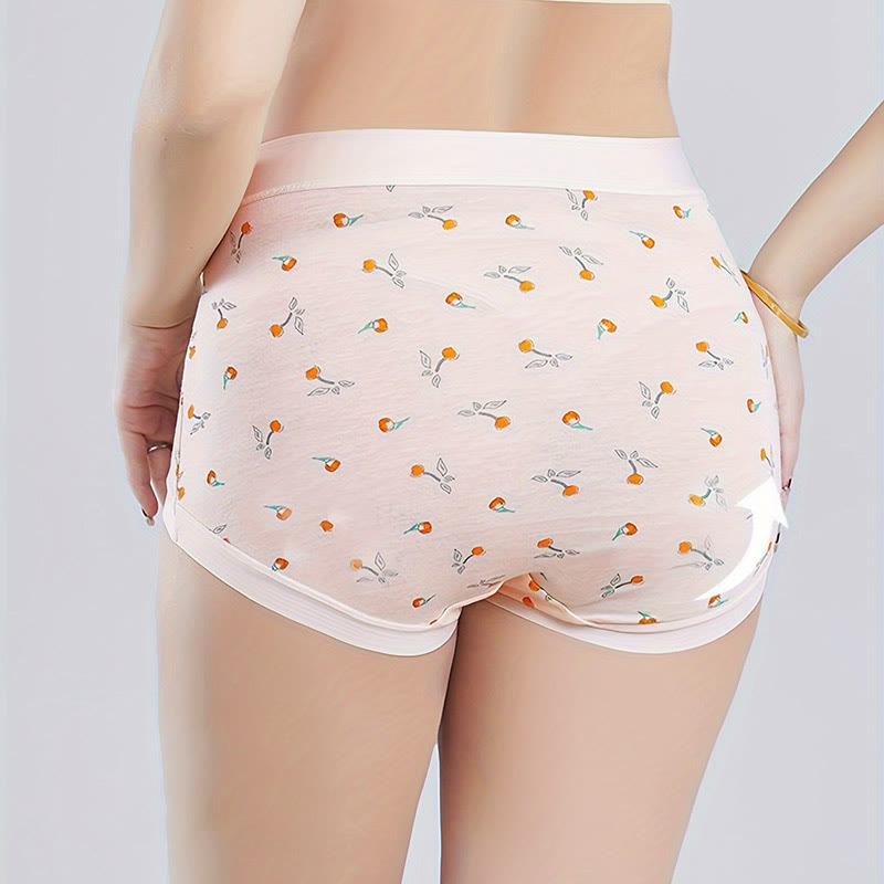 Plus Size Elegant Flowers Panty(4 Packs)