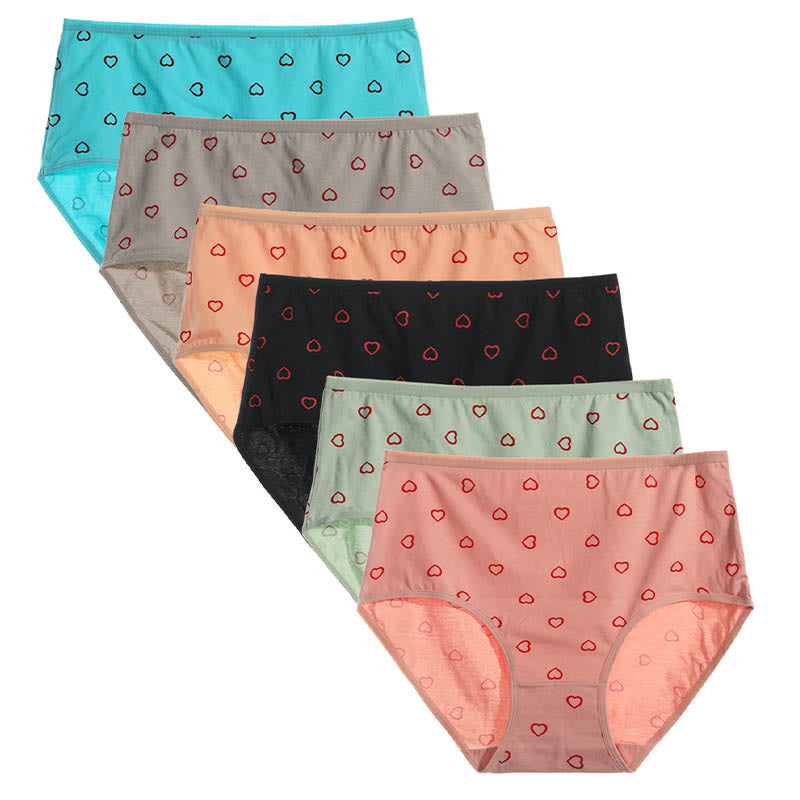 Plus Size Red Heart Panty(3 Packs)