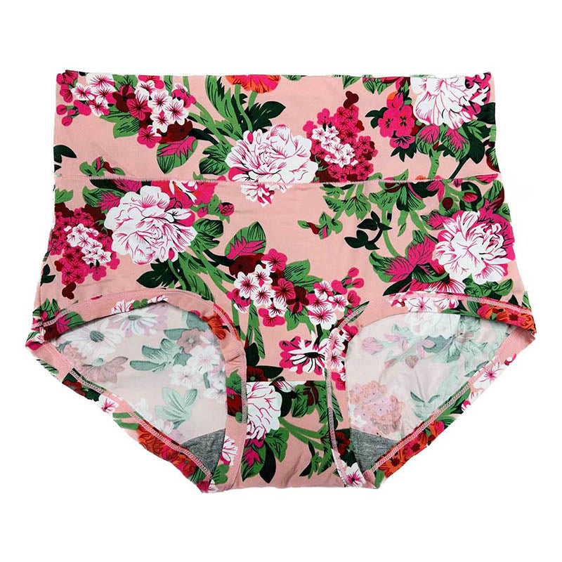 Big Flowers Panty(4 Packs) - Pink - XL - image 4