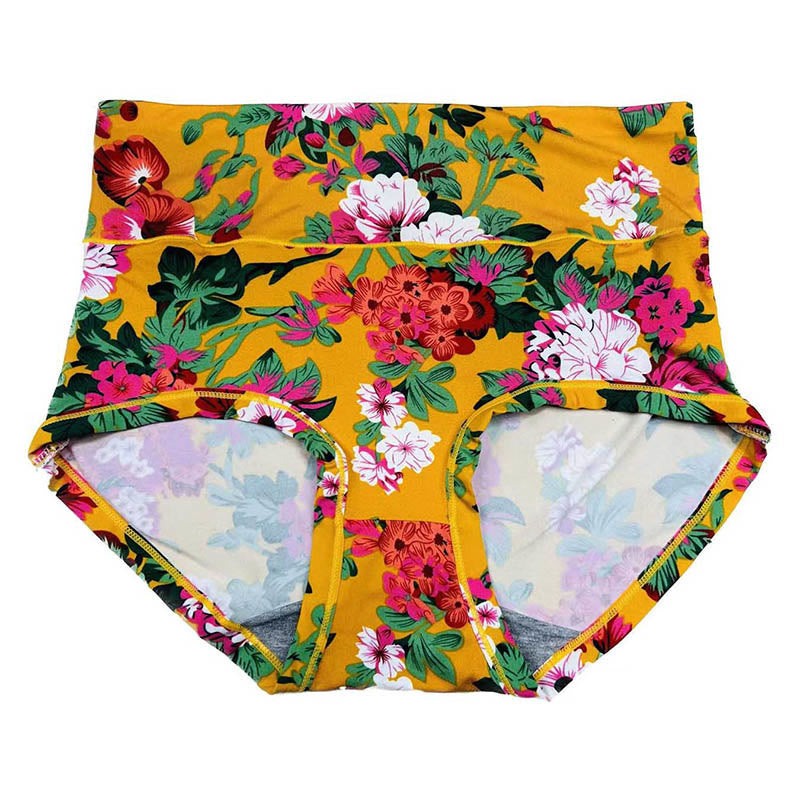 Plus Size Big Flowers Panty(4 Packs)