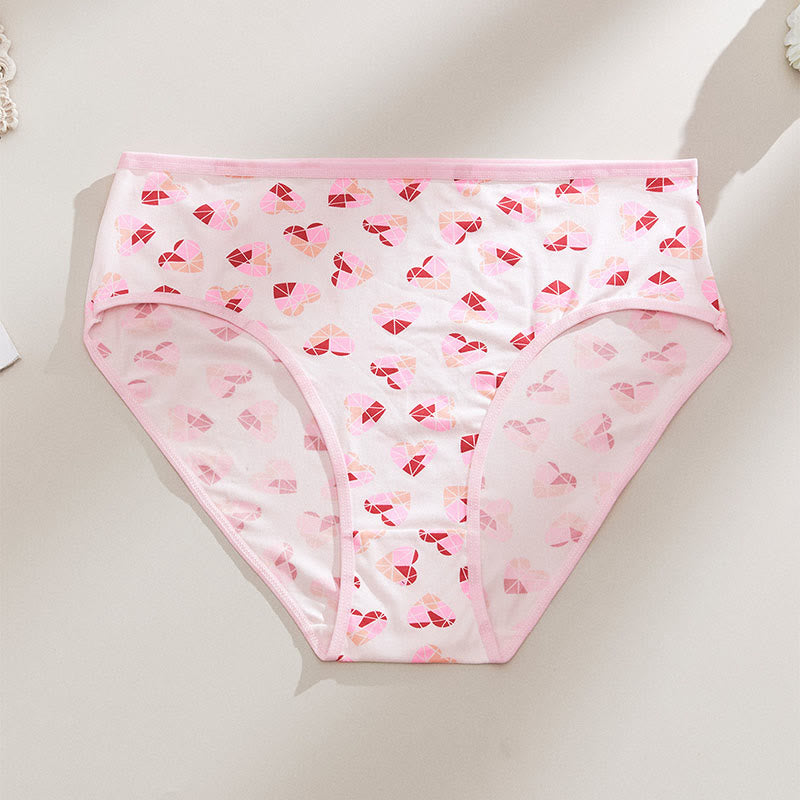 Plus Size Cute Pattern Panty(7 Packs)