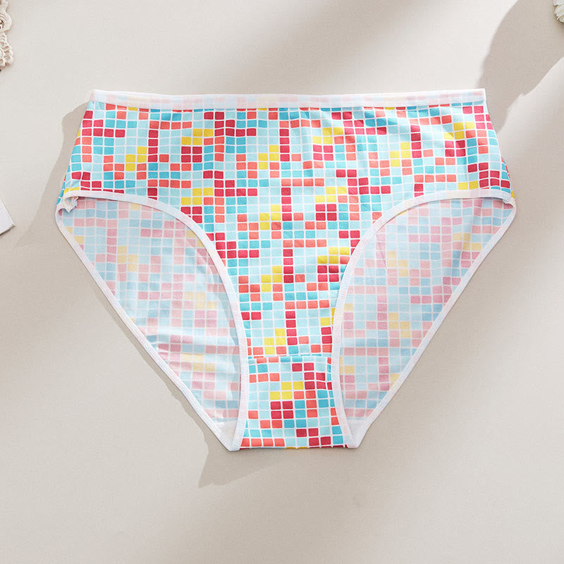 Plus Size Cute Pattern Panty(7 Packs)