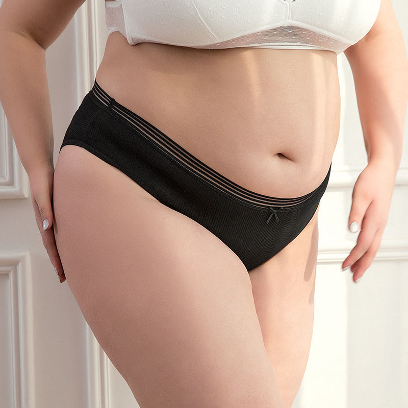Plus Size Bow Panty(5 Packs)