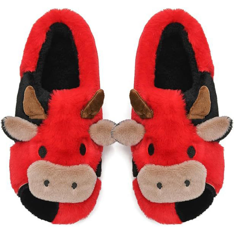 Plus Size Dairy Cow Slippers - Red - EU50-51(US15-16) - image 9