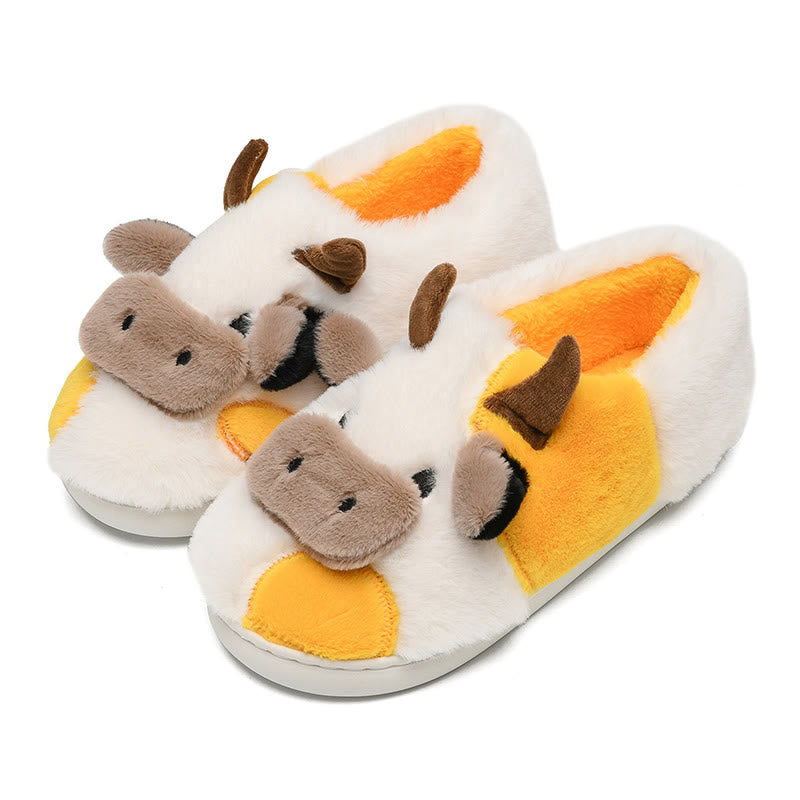 Plus Size Dairy Cow Slippers - Yellow - EU50-51(US15-16) - image 7